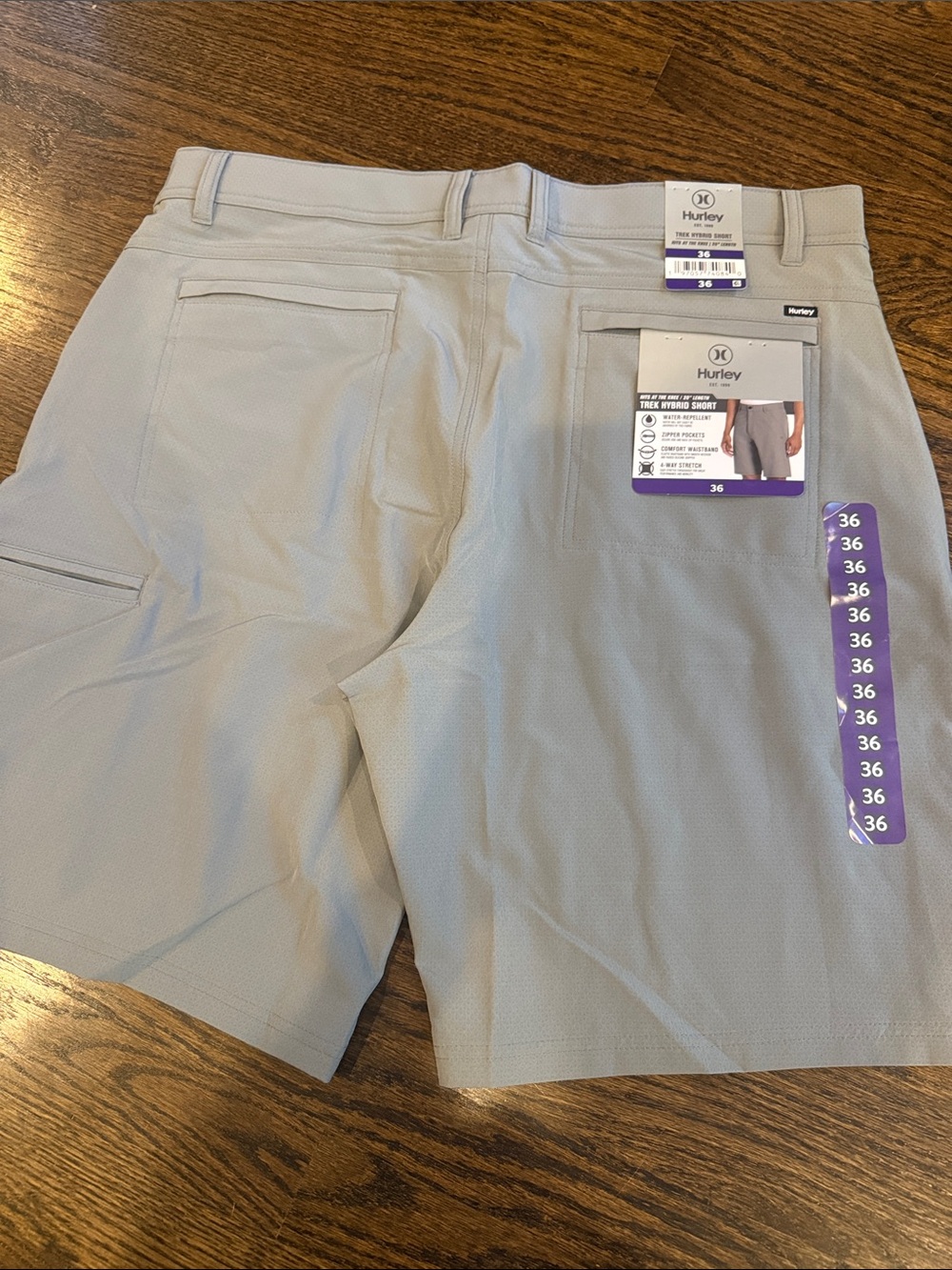 Hurley Men's Light Gray Hybrid Shorts36